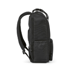 Zaino da 18 litri in poliestere riciclato con tasca per pc portatile color nero terza vista
