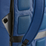 Zaino da 18 litri in poliestere riciclato con tasca per pc portatile color blu seconda vista dettaglio