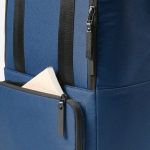 Zaino da 18 litri in poliestere riciclato con tasca per pc portatile color blu terza vista dettaglio