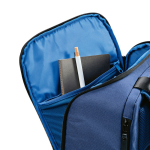 Zaino da 18 litri in poliestere riciclato con tasca per pc portatile color blu sesta vista