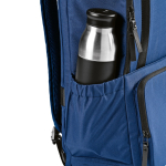 Zaino da 18 litri in poliestere riciclato con tasca per pc portatile color blu settima vista
