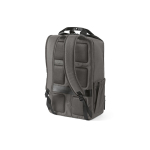 Zaino da 18 litri in poliestere riciclato con tasca per pc portatile color grigio seconda vista