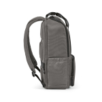Zaino da 18 litri in poliestere riciclato con tasca per pc portatile color grigio terza vista