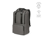 Zaino da 18 litri in poliestere riciclato con tasca per pc portatile color grigio