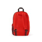 Zaino da 23 litri in rPET con finitura ripstop e tasca per pc da 15,6'' color rosso vista posteriore