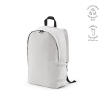 Zaino da 23 litri in rPET con finitura ripstop e tasca per pc da 15,6'' color bianco