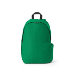 Zaino da 23 litri in rPET con finitura ripstop e tasca per pc da 15,6'' color verde vista frontale