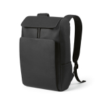 Zaino da 20l in ecopelle con tasca imbottita posteriore per pc portatili color nero quinta vista