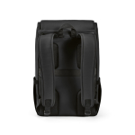 Zaino da 20l in ecopelle con tasca imbottita posteriore per pc portatili color nero vista posteriore
