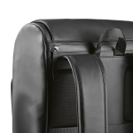 Zaino da 20l in ecopelle con tasca imbottita posteriore per pc portatili color nero sesta vista