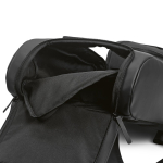 Zaino da 20l in ecopelle con tasca imbottita posteriore per pc portatili color nero settima vista