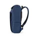 Zaino da 20l in ecopelle con tasca imbottita posteriore per pc portatili color blu quarta vista