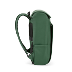 Zaino da 20l in ecopelle con tasca imbottita posteriore per pc portatili color verde terza vista