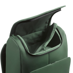 Zaino da 20l in ecopelle con tasca imbottita posteriore per pc portatili color verde quarta vista dettaglio