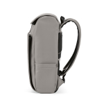 Zaino da 20l in ecopelle con tasca imbottita posteriore per pc portatili color grigio chiaro quarta vista