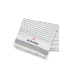 Coperta in cotone riciclato a righe 220 g/m2 color grigio scuro
