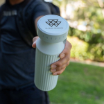 Borraccia in acciaio inossidabile riciclato con indicatori LED 650ml color bianco seconda vista ambiente