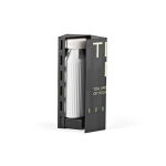 Borraccia in acciaio inossidabile riciclato con indicatori LED 650ml color bianco vista con scatola