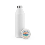 Borraccia in acciaio inossidabile riciclato con indicatori LED 650ml color bianco