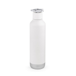 Borraccia in acciaio riciclato a doppia parete con tappo a ruota 750 ml color argento