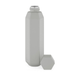 Borraccia esagonale antigoccia in acciaio inossidabile riciclato 500ml color grigio seconda vista