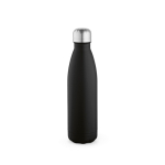 Borraccia in acciaio inox riciclato con tappo anti goccia da 500ml color nero vista frontale