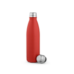 Borraccia in acciaio inox riciclato con tappo anti goccia da 500ml color rosso seconda vista