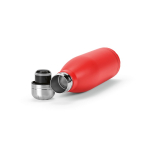 Borraccia in acciaio inox riciclato con tappo anti goccia da 500ml color rosso terza vista