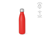 Borraccia in acciaio inox riciclato con tappo anti goccia da 500ml color rosso