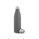 Borraccia in acciaio inox riciclato con tappo anti goccia da 500ml color grigio seconda vista