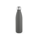 Borraccia in acciaio inox riciclato con tappo anti goccia da 500ml color grigio vista frontale