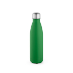 Borraccia in acciaio inox riciclato con tappo anti goccia da 500ml color verde vista frontale