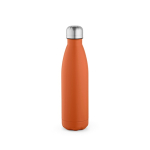 Borraccia in acciaio inox riciclato con tappo anti goccia da 500ml color arancione vista frontale