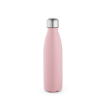 Borraccia in acciaio inox riciclato con tappo anti goccia da 500ml color rosa vista frontale