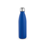 Borraccia in acciaio inox riciclato con tappo anti goccia da 500ml color blu reale vista frontale