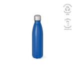Borraccia in acciaio inox riciclato con tappo anti goccia da 500ml color blu reale