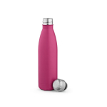 Borraccia in acciaio inox riciclato con tappo anti goccia da 500ml color fucsia seconda vista