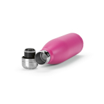 Borraccia in acciaio inox riciclato con tappo anti goccia da 500ml color fucsia terza vista