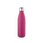 Borraccia in acciaio inox riciclato con tappo anti goccia da 500ml color fucsia vista posteriore