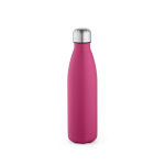Borraccia in acciaio inox riciclato con tappo anti goccia da 500ml color fucsia vista frontale