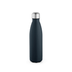 Borraccia in acciaio inox riciclato con tappo anti goccia da 500ml color blu mare vista frontale