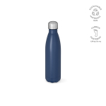 Borraccia in acciaio inox riciclato con tappo anti goccia da 500ml color blu mare