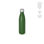 Borraccia in acciaio inox riciclato con tappo anti goccia da 500ml color verde militare