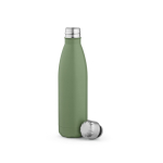 Borraccia in acciaio inox riciclato con tappo anti goccia da 500ml color verde pastello seconda vista