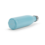 Borraccia in acciaio inox riciclato con tappo anti goccia da 500ml color azzurro quarta vista