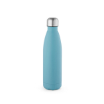 Borraccia in acciaio inox riciclato con tappo anti goccia da 500ml color azzurro vista posteriore