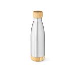 Borraccia in acciaio inossidabile riciclato con tappo in bambù 750ml color argento