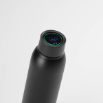 Borraccia in acciaio riciclato con ricarica wireless e antigoccia 610ml color nero seconda vista