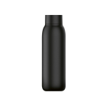 Borraccia in acciaio riciclato con ricarica wireless e antigoccia 610ml color nero vista frontale