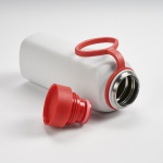 Borraccia in acciaio inox riciclato con tappo a pulsante 360° 750 ml color rosso terza vista